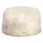 Blue Sun Designs Mohair Pouf in White Fur, , large