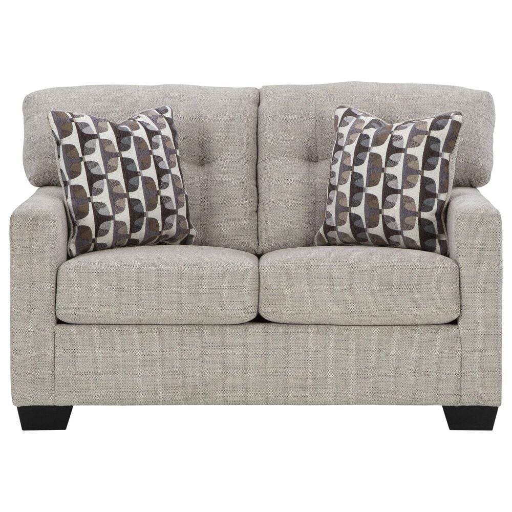 Ashley Mahoney Stationary Loveseat in Pebble, , large