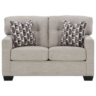 Ashley Mahoney Stationary Loveseat in Pebble, , large