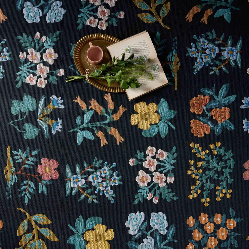 Rifle Paper Co Perennial Wildflower 2&#39;5&quot; x 7&#39;8&quot; Black Runner, , large