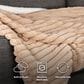 Timberlake 60" x 70" Faux Fur Throw Blanket in Taupe, , large