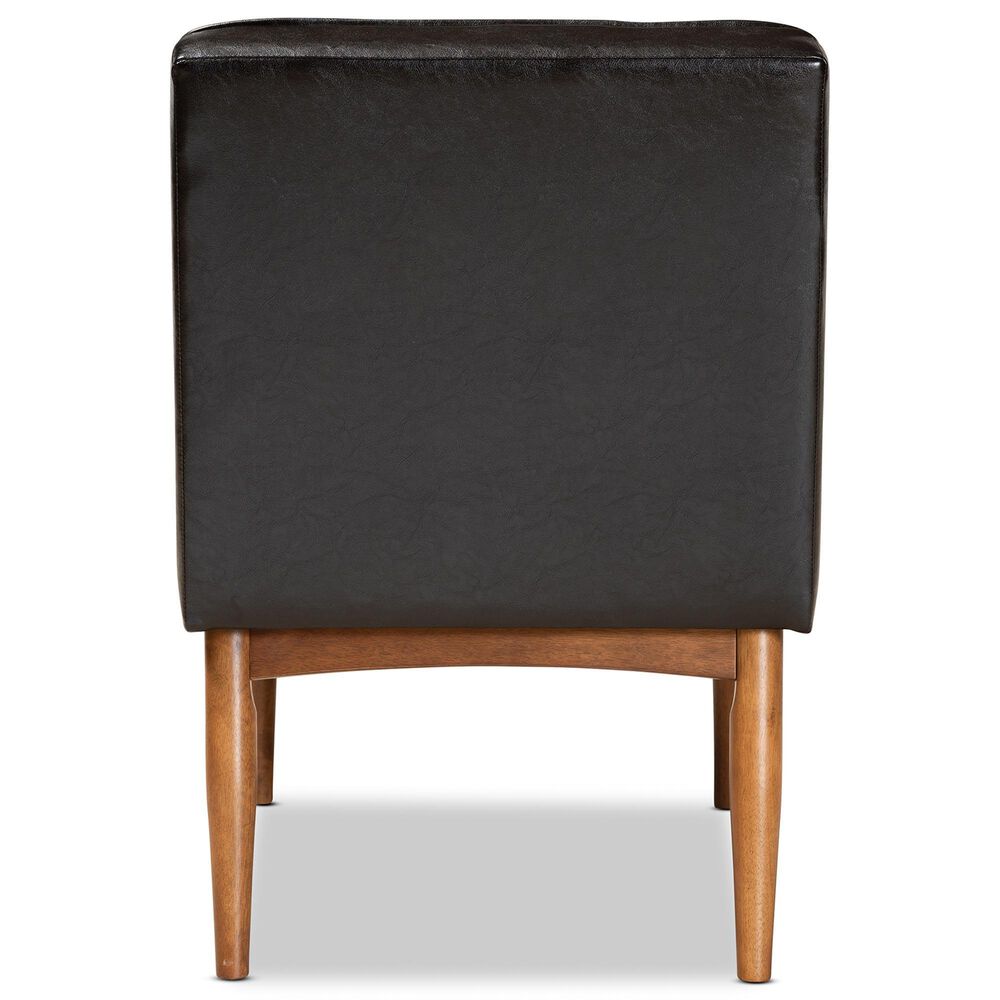 Baxton Studio Sanford Side Chair with Dark Brown Cushion in Walnut Brown, , large