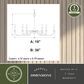 Vaxcel Annabelle 36" 6-Light Chandelier in Matte Black, , large