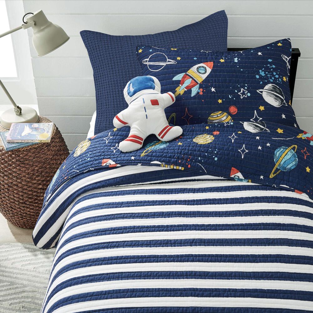 Levtex Galaxy 3-Piece Full/Queen Quilt Set in Navy, , large