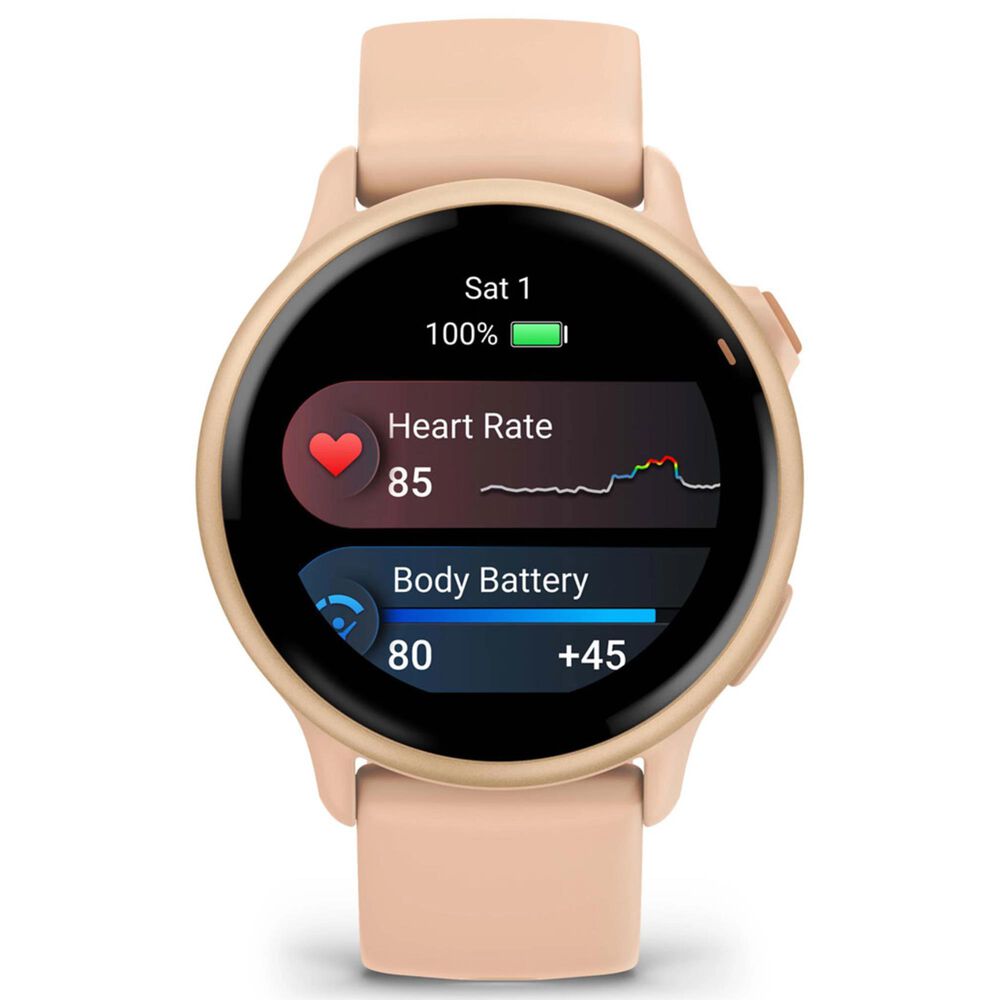 Garmin Vivoactive 6 Smartwatch 42mm Pink Dawn Aluminum Case with Pink Dawn Band, , large