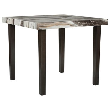 Ashley Jeshina Square Counter Height Table in Dark Brown and Beige - Table Only, , large