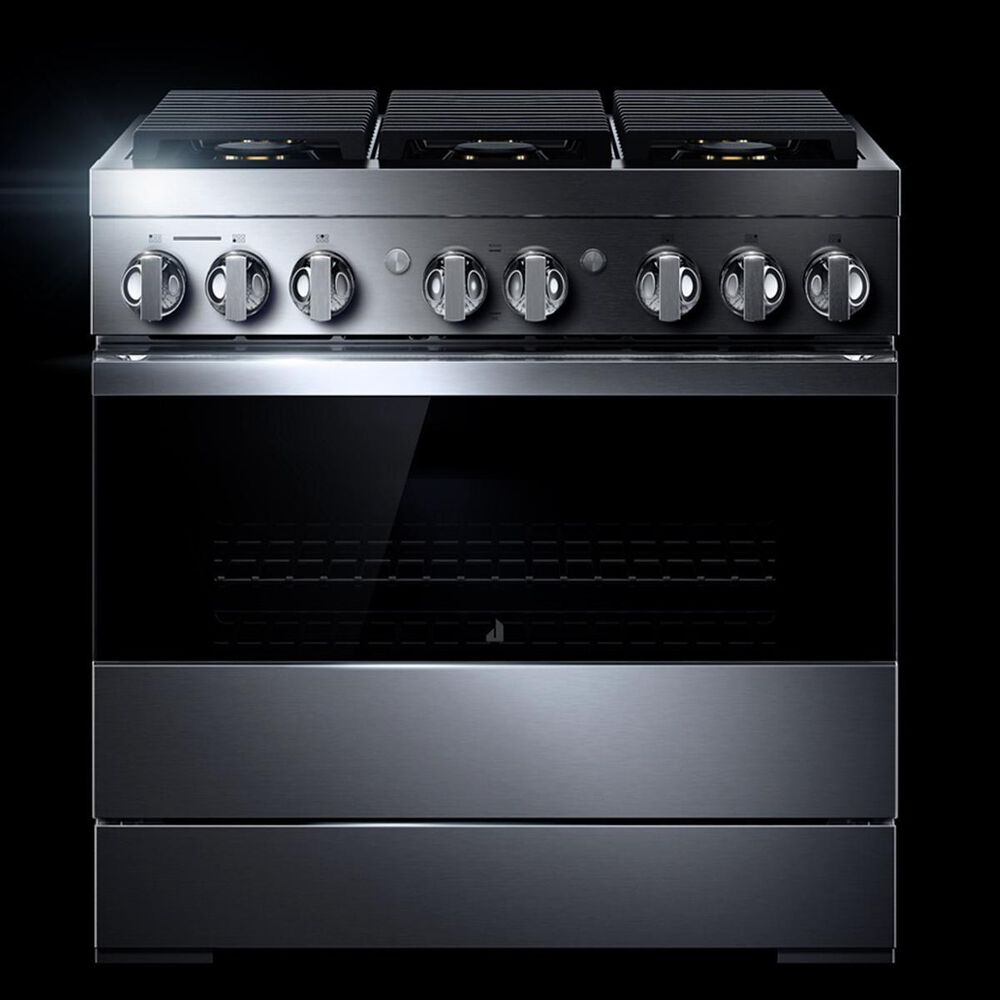 JennAir Noir 36" DualFuel Professional Range in Stainless Steel