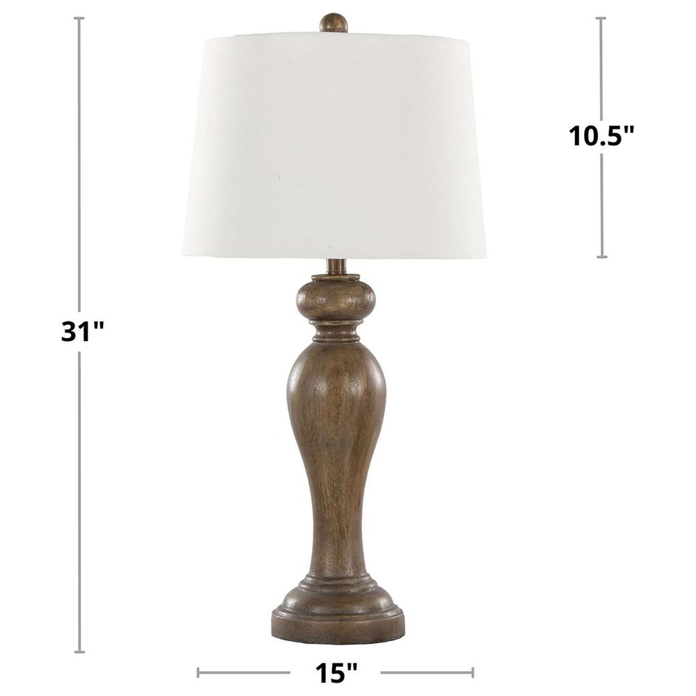 LumiSource Peppa Polyresin Table Lamp in Opal Grey (Set of 2), , large