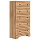 Ashley Aleaport 5-Drawer Chest in Warm Brown, , large