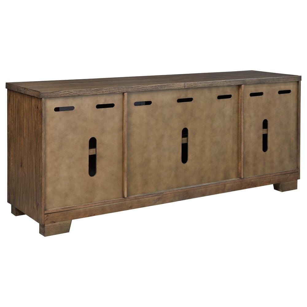Ashley Rosswain 80&quot; TV Stand in Warm Brown, , large