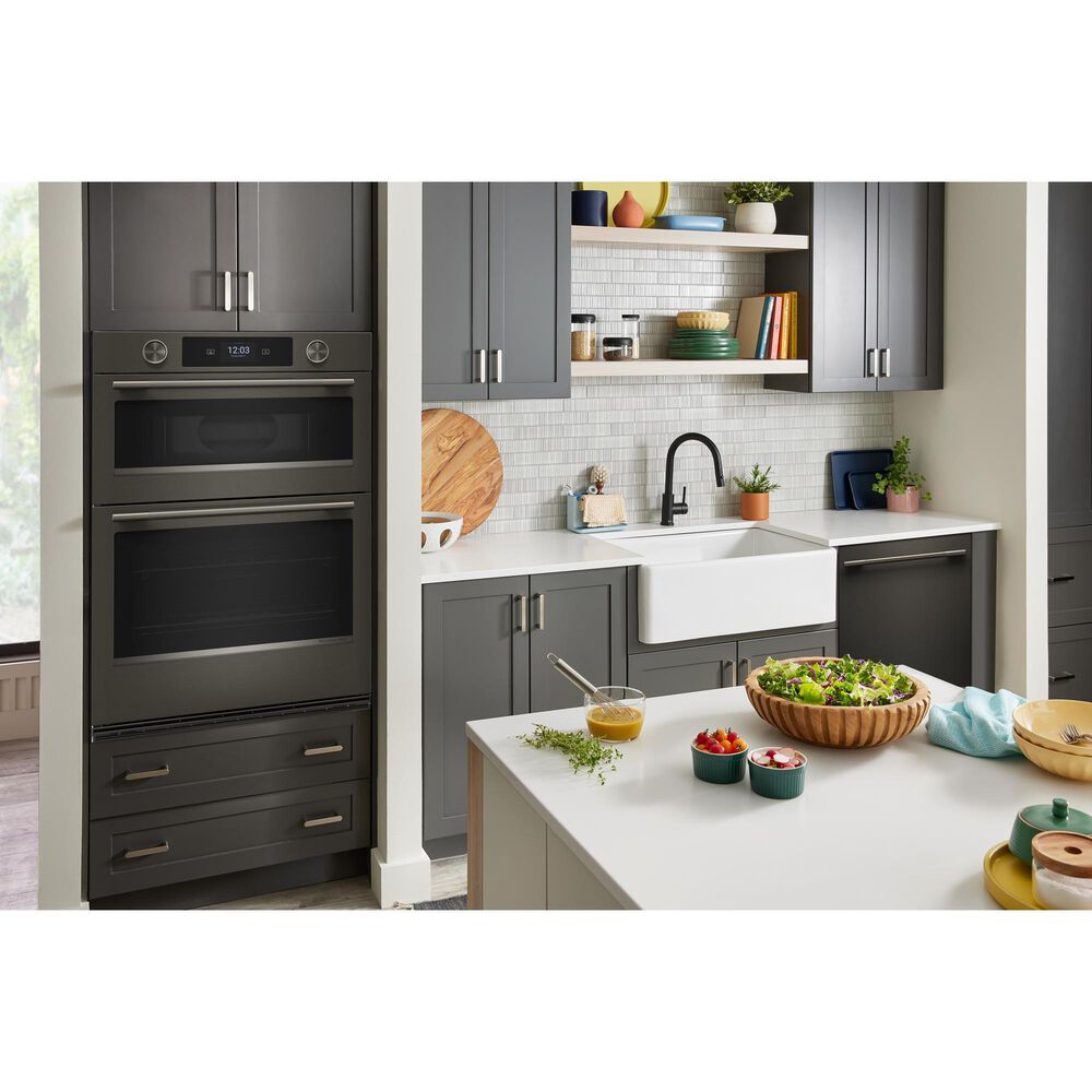 KitchenAid 2-Piece Kitchen Package with Black Ore 30" Smart Combination Wall Oven and Stainless Steel 36" Gas Cooktop, , large