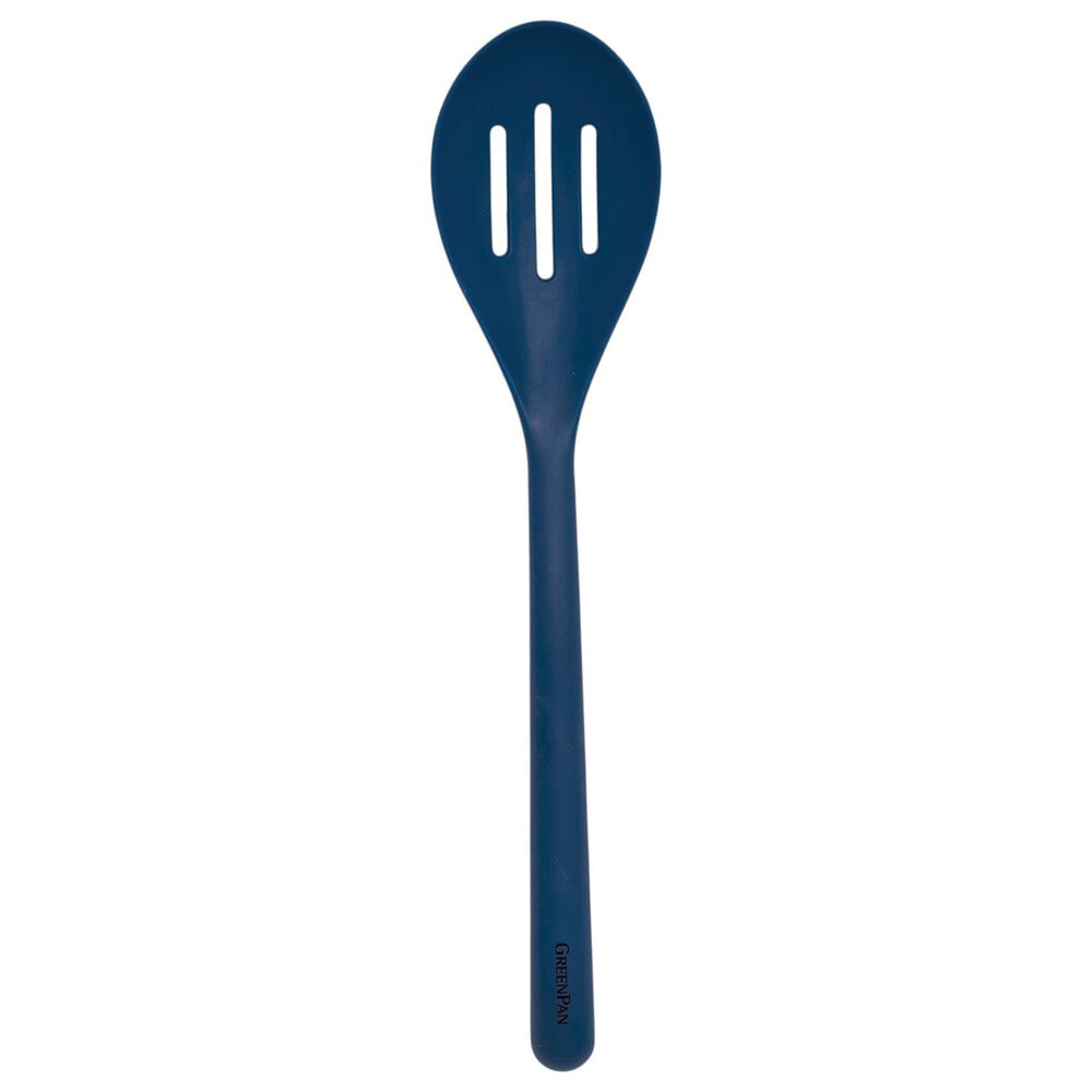 Green Pan Platinum Silicone Splotted Spoon in Oxford Blue, , large