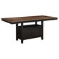 Steve Silver Co. Bermuda Storage Counter Height Table in Black and Dark Acacia - Table Only, , large