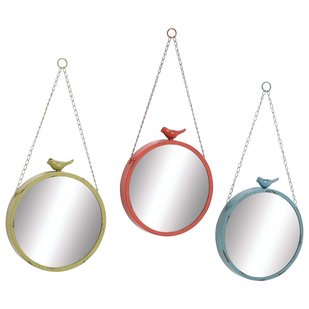Maple and Jade 22" Wall Mirror in Multi (Set of 3), , large