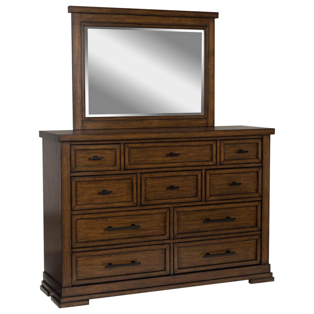 Ashley Taffenbrook 5-Piece Queen Storage Bedroom Set in Medium Brown and Black, , large