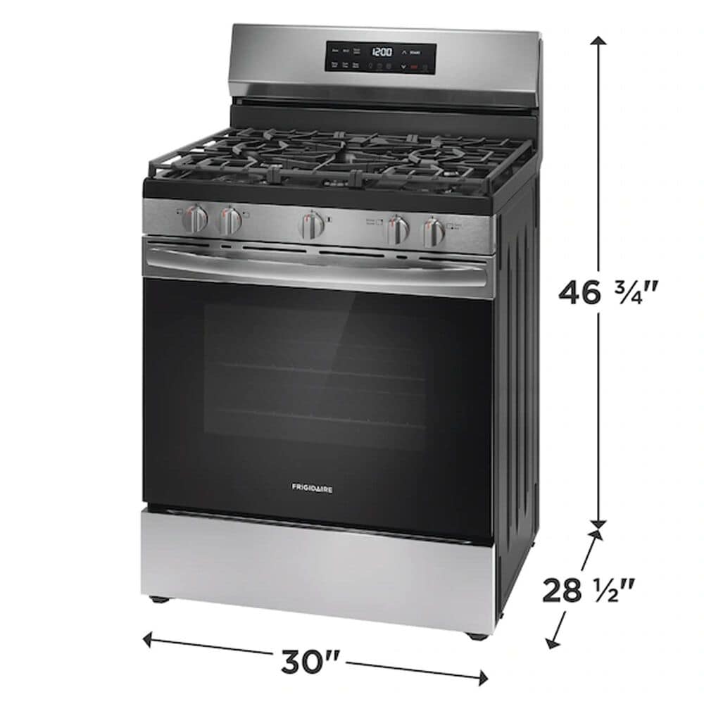 Frigidaire 30&quot; Freestanding Natural Gas Range in Stainless Steel, , large