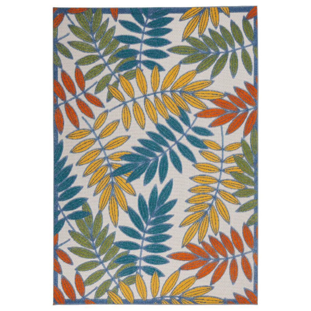 Nourison Aloha ALH18 3"6" x 5"6" Ivory and Multicolor Indoor/Outdoor Area Rug, , large