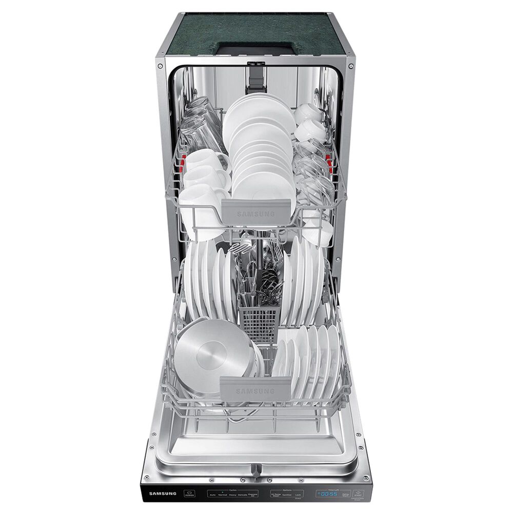 Samsung 18" Built-In Recessed Handle Dishwasher in Black Stainless Samsung 18 Inch Dishwasher Black Stainless Steel
