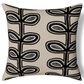 Ann Gish Fellini 24" Square Throw Pillow in Natural and Charcoal, , large