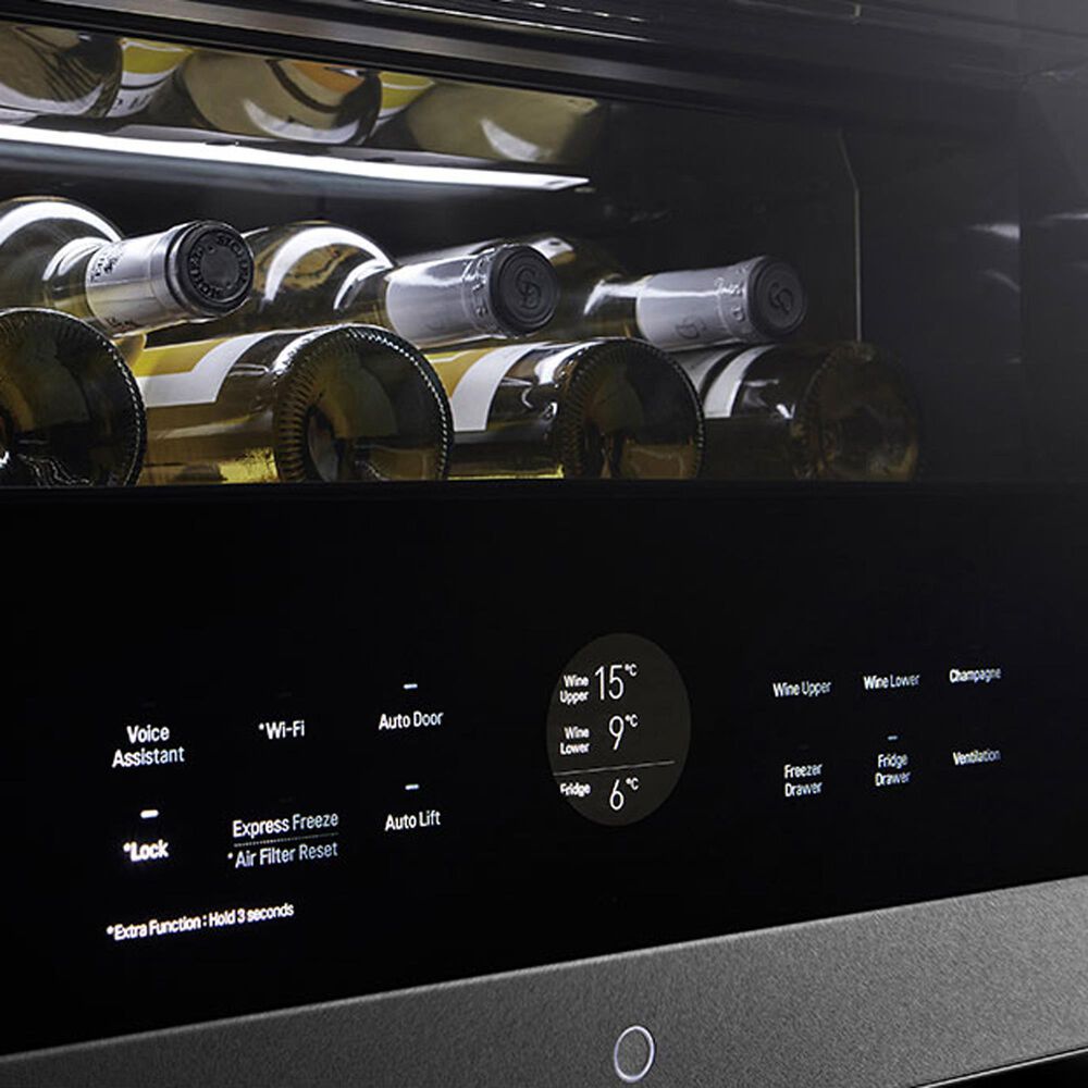 LG SIGNATURE 15.3 Cu. Ft. Wine Cellar Refrigerator in Textured Steel