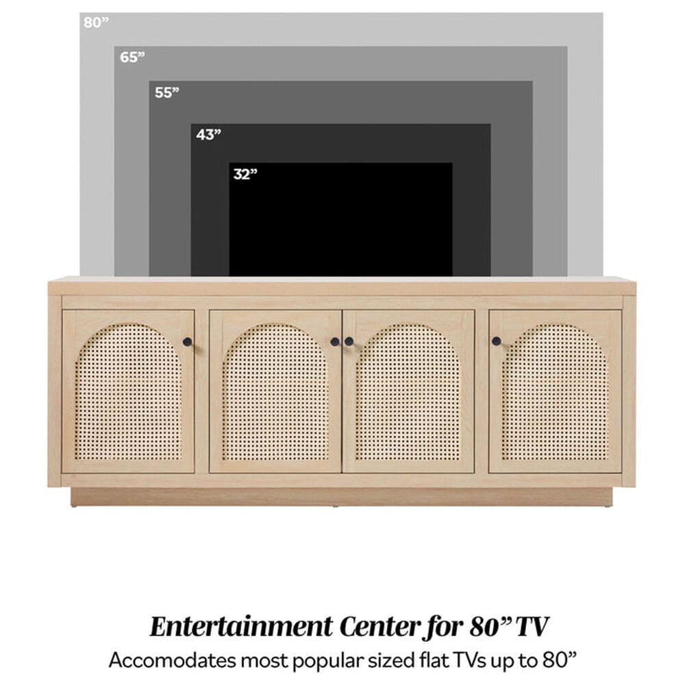 Walker Edison Sasha 70&quot; TV Stand in Coastal Oak, , large