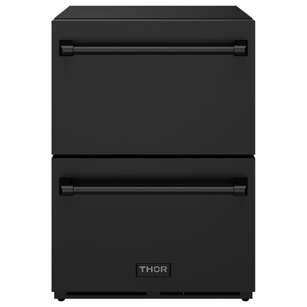 Thor Kitchen Gordon Ramsay 5.4 Cu. Ft. Undercounter Drawer Freezer with Handle Kit in Black, , large