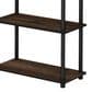 HOMLUX Turn-N-Tube 4-Tier Multipurpose Shelf Display Rack in Columbia Walnut and Black, , large