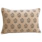 16" x 24" Lumbar Throw Pillow in Beige and Dark Green, , large