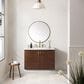 James Martin Vanities Amberly 36" Single Bathroom Vanity in Walnut with 3 cm White Zeus Quartz Top and Rectangular Sink, , large