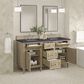 James Martin Vanities Lorelai 60" Double Vanity in Whitewashed Oak with 3 cm Charcoal Soapstone Quartz Top, , large