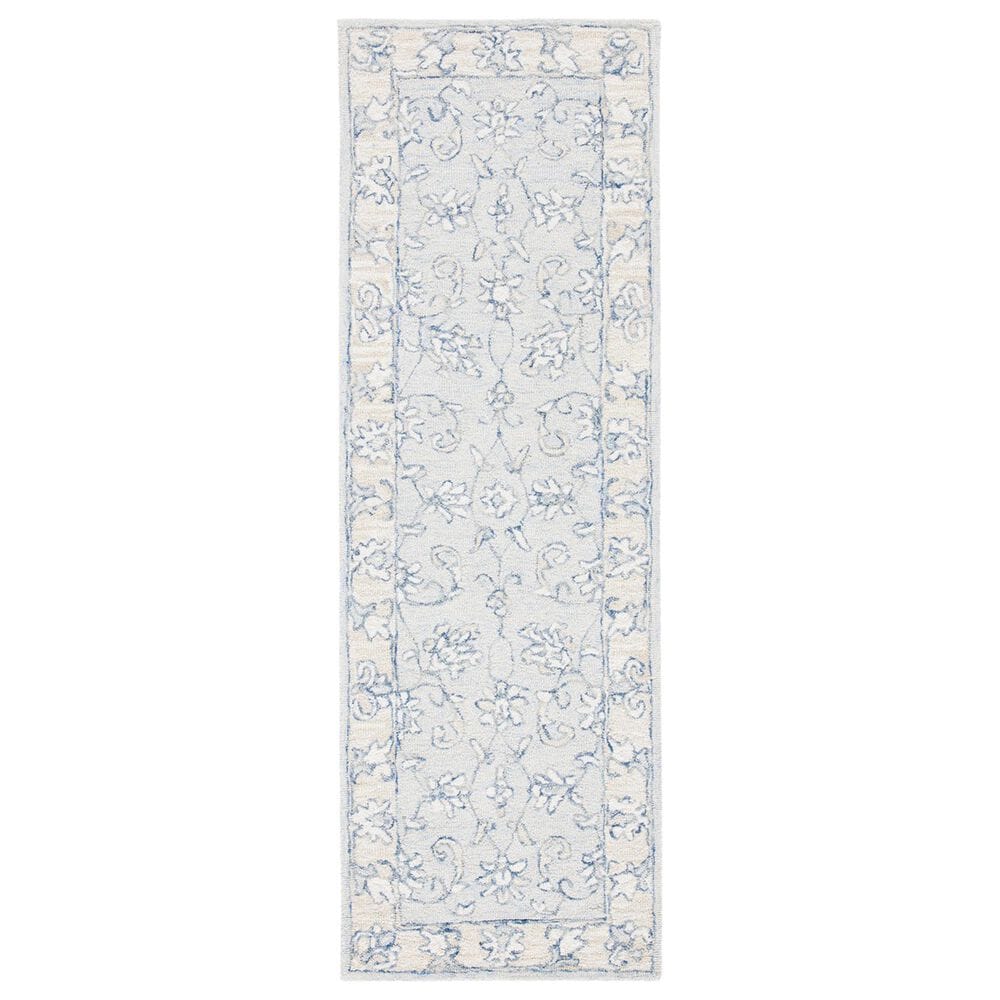 Safavieh Micro-Loop 2"3" x 7" Blue and Beige Runner, , large