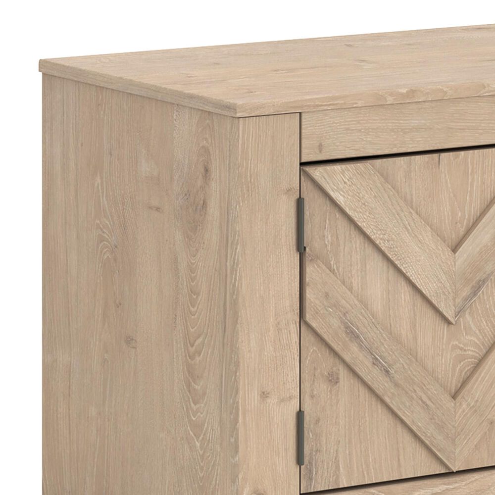 Ashley Cayboni 71&quot; Large TV Stand with Fireplace Option in Tan, , large