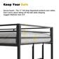 Hearth and Haven Adam Twin over Twin Bunk Bed in Black, , large