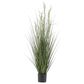 Maple and Jade 60" Indoor/Outdoor Tall Artificial Onion Grass with Black Plastic Pot in Green, , large