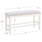 Linon Home Decor Marcum Counter Bench with Grey Cushion in Cream, , large