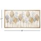 Maple and Jade 27" x 55" Framed Wall Art in Gold, Silver and White, , large