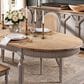 Jennifer Taylor Home Colette Oval Dining Table in Antique Natural Brown and Antique Blue-Grey - Table Only, , large