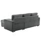 Titanic Furniture Jayla 2-Piece Sleeper Sectional Right Facing Chaise in Gray, , large