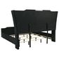 Pacific Landing Lorient King Upholstered Wingback Bed in Black, , large