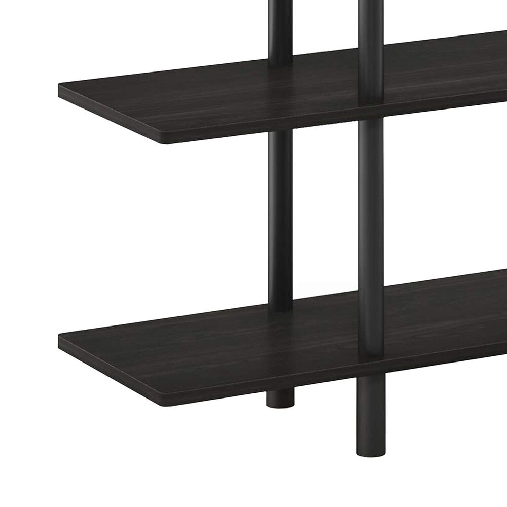 HOMLUX Turn-N-Tube 3-Tier Wide Display Shelf in Espresso and Black, , large