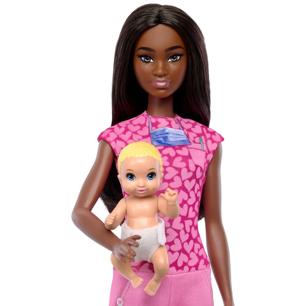 Barbie Baby Doctor Doll with Brunette Hair and Accessories in Multicolor, , large