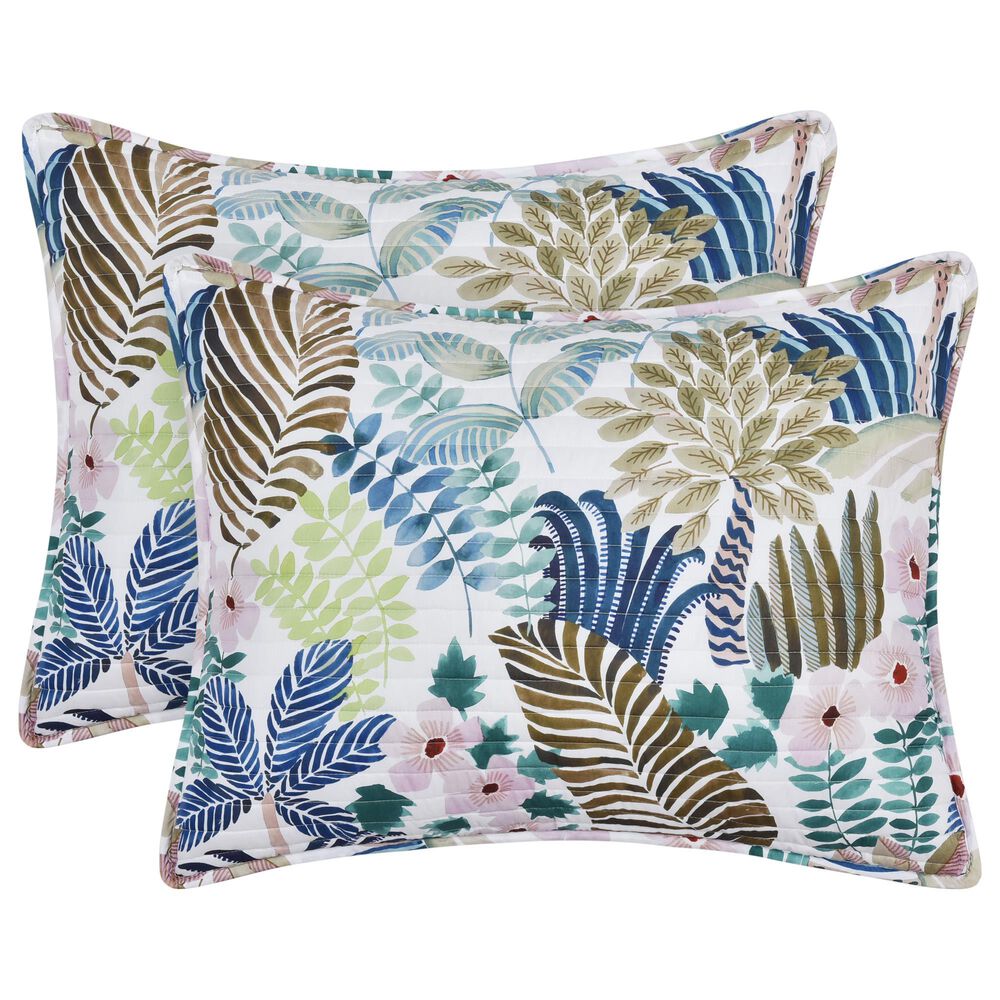 J. Queen New York Rainforest 3-Piece Full/Queen Quilt Set in Teal, , large