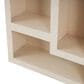 Maple and Jade 5-Shelf Geometric Storage Shelving Unit in Matte Cream, , large