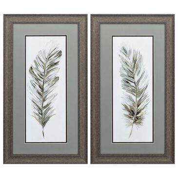 Propac "Plume Neutral" Wall Art in Gray (Set of 2), , large