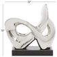 Maple and Jade 12" Abstract Infinity-Shaped Sculpture in Silver and Black, , large