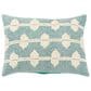 Rizzy Home 14" x 20" Diamond and Striped Down Filled Lumbar Pillow in Ivory and Teal, , large