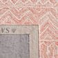 Safavieh Micro-Loop Southwestern 5" x 8" Pink and Ivory Area Rug, , large