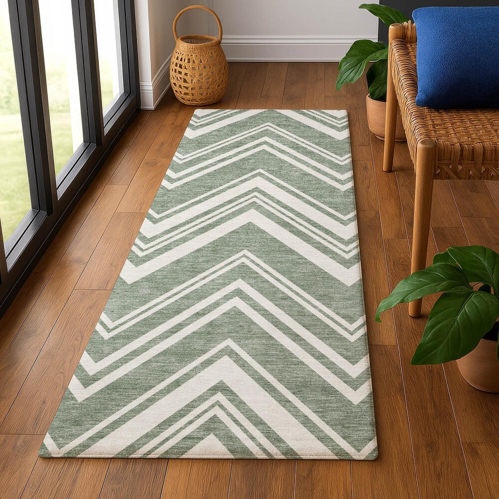 Dalyn Rug Company The Reserve TR17 Sage 2&#39;3&quot; x 7&#39;6&quot; Indoor/Outdoor Runner, , large