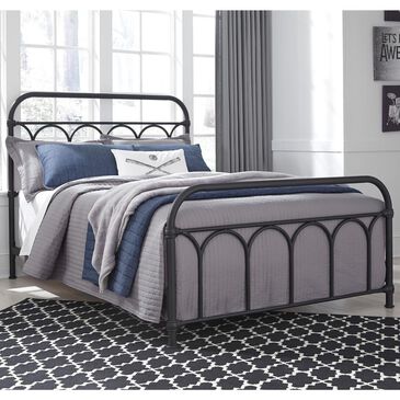 Signature Design by Ashley Nashburg Full Metal Slat Bed in Black, , large