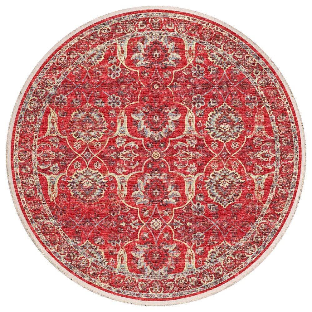 Dalyn Rug Company Marbella 8" Round Poppy Area Rug, , large